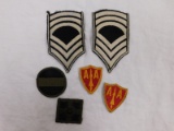 (6) WORLD WAR 2 MILITARY PATCHES