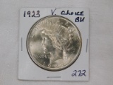 1923 PEACE DOLLAR  AU