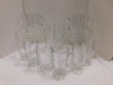 (12) PRINCESS HERITAGE HANDBLOWN ETCHED CRYSTAL  HANDLED MUGS