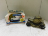 ERTL 1913 TRUE VALUE MODEL T DELIVERY TRUCK BANK & PLASTIC CAR BANK