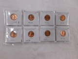 8 BRILLIANT UNCIRCULATED OLD LINCOLN CENTS