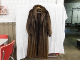 UPTONE LONG HAIR CANADIAN  BEAVER COAT W/ WING COLLAR & BAND CUFFS