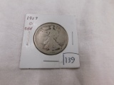 1917-D WALKING LIBERTY HALF DOLLAR