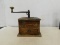 ANTIQUE WOODEN DOVETAILED COFFEE GRINDER