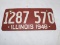 1946 ILLINOIS SOY BEAN LICENSE PLATE