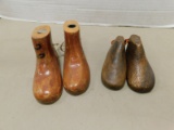 (4) WOOD BABY SHOE FORMS