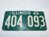 1943 ILLINOIS SOY BEAN LICENSE PLATE
