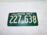 1947 ILLINOIS SOY BEAN LICENSE PLATE