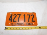 1948 ILLINOIS SOY BEAN LICENSE PLATE
