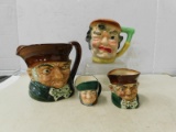 (4) ASSORTED TOBY MUGS - ROYAL DOULTON