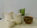 MISC. CREAM PITCHERS, CUP & BOWL