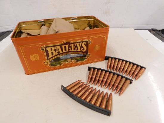 293 RDS 7.62X39 AMMO IN A BAILEYS TIN