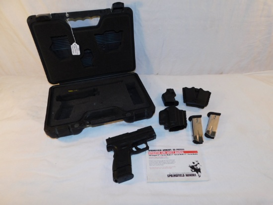 SPRINGFIELD MODEL XD9 9MM AUTO PISTOL W/ CASE, 2 EXTRA MAGS & ACCESSORIES