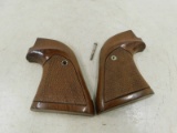 SET OF WOOD PISTOL GRIPS