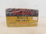 20 RD BOX VINTAGE WESTERN SUPER X .220 SWIFT AMMO