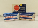 (3) 20 RD VINTAGE BOXES FEDERAL & PETERS 30-06 AMMO