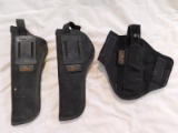 (3) UNCLE MIKE'S SIDE KICK CANVAS HOLSTERS