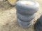 (4) 9.5L-15 IMPLEMENT TIRES & 6 BOLT RIMS