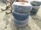 (4) 11L-15 IMPLEMENT TIRES & 6 BOLT RIMS