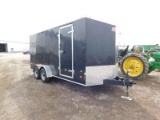 2015 AMERICAN HAULER 7X16 ENCLOSED CARGO TRAILER