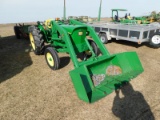 1966 JOHN DEERE 1020 UTILITY GAS TRACTOR W/ JD #37 HYDRAULIC LOADER