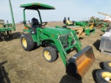 JOHN DEERE 755 MFWD DIESEL TRACTOR  W/ JD LOADER