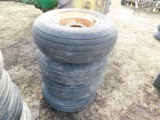 (4)9.5L-14  IMPLEMENT TIRES & 6 BOLT RIMS