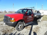 1999 FORD F-450 4X2 TRUCK W/ 12FT FLAT BED & SIDE BOXES