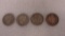 (4) BETTER DATE BARBER 1/4 DOLLARS