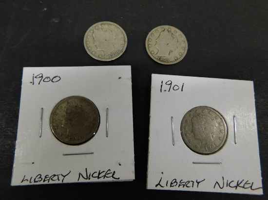 (4) LIBERTY NICKELS