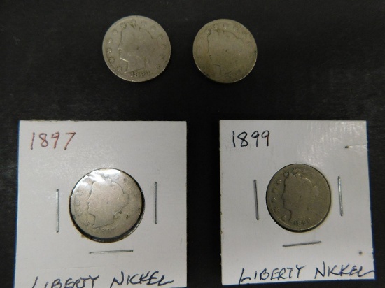 (4) LIBERTY NICKELS