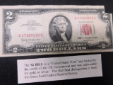 1963 RED SEAL $2 BILL