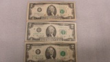(3) $2 U.S. BILLS