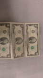 (3) $2 U.S. BILLS