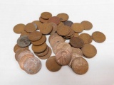 (50) WHEAT PENNIES 1920's - 1950's