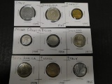 (9) FOREIGN COINS