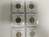 (6) OLD JEFFERSON NICKELS