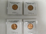 (2) PACKS OF 2 BRILLIANT UNCIRCULATED OLD WHEAT PENNIES