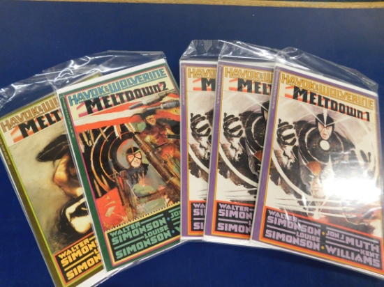 (5) HAVOK & WOLVERINE MELTDOWN COMIC BOOKS - EPIC COMIC