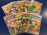 (9)  CAPTAIN MARVEL COMIC BOOKS - MARVEL COMICS
