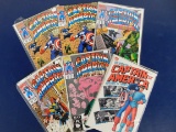 (6) CAPTAIN AMERICA COMIC BOOKS - MARVEL COMICS