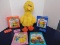 1986 BIG BIRD STORY MAGIC PLUSH TOY W/ BOOKS & CASSETTES