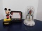 MICKEY MOUSE ANIMATED TALKING PICTURE FRAME & WINNIE THE POOH CLOCK