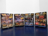 (4) HOT WHEELS PRO RACING DIE CAST CARS W/ TOOL BOXES