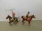 (2) TIN WIND UP COWBOYS ON HORSES