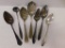 (7) MISC. SPOONS - ONE STERLING