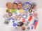 BULK LOT MISC. POLITICAL & OTHER PIN BACK BUTTONS
