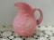 FENTON WATER LILY ROSE PINK SATIN PITCHER