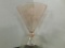 ETCHED PINK DEPRESSION FAN VASE