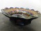 IRIDECENT AMETHYST  CARNIVAL GLASS GRAPE PATTERN BOWL